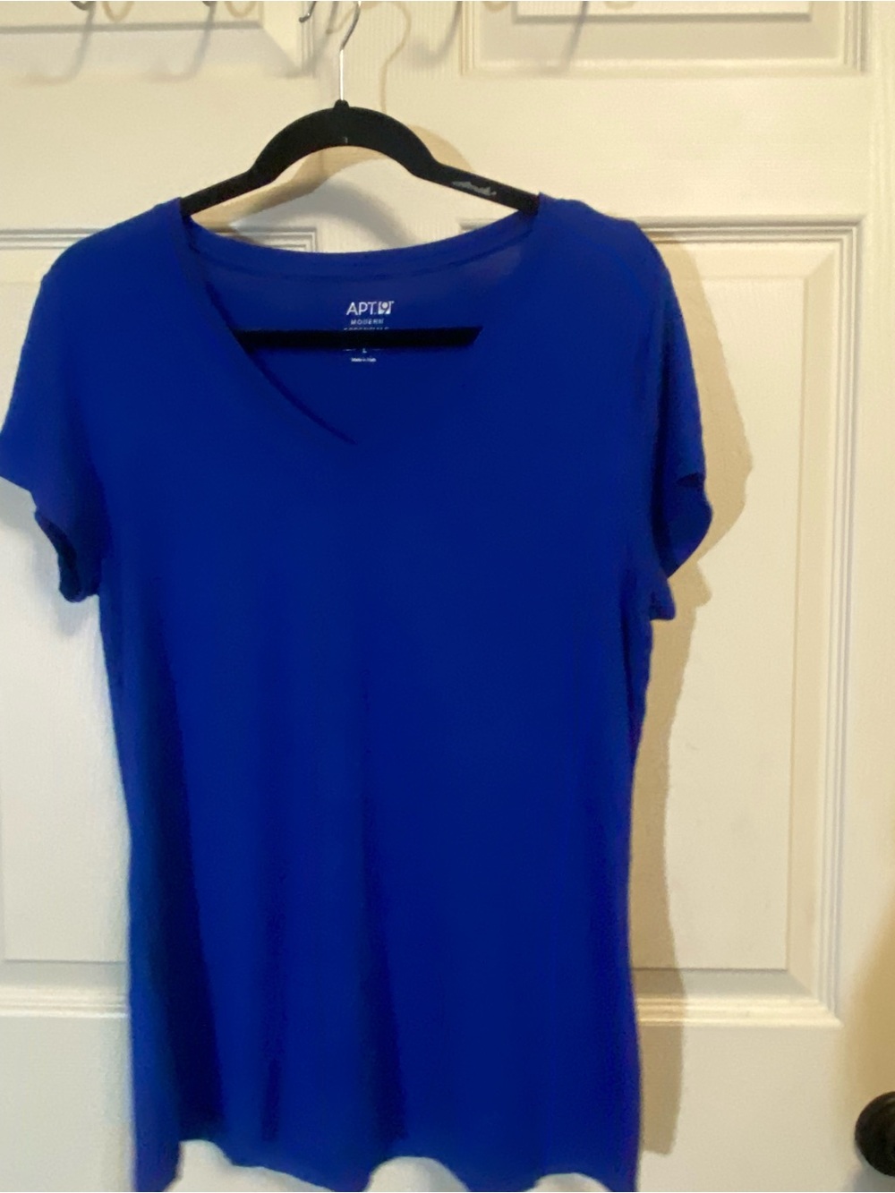Apt. 9 Women's V-Neck Short Sleeve Tee in Cobalt Blue